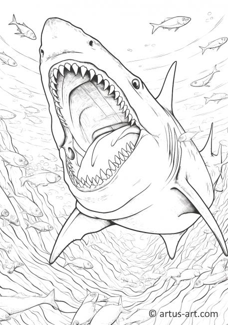 Great white shark Coloring Page For Kids